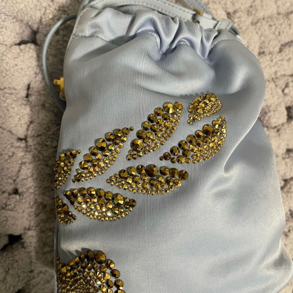 MCM Satin Blue purse
